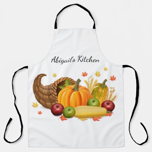 Gepersonaliseerde Herfst Harvest Schort (Voorkant)