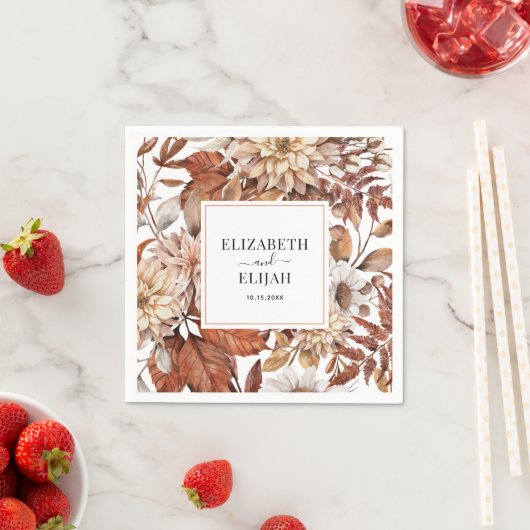 Gepersonaliseerde herfst herfst van Terracotta Servet (Insitu)