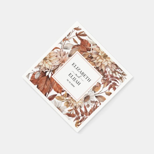 Gepersonaliseerde herfst herfst van Terracotta Servet (Hoek)