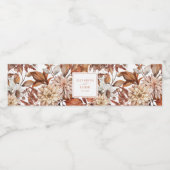 Gepersonaliseerde herfst herfst van Terracotta Waterfles Etiket (Enkel label)