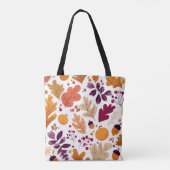 Gepersonaliseerde Herfst - Herfstbladeren & eikels Draagtas (Achterkant)