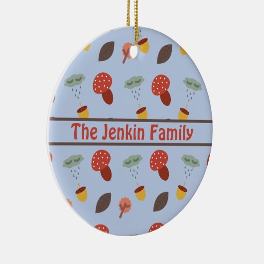 Gepersonaliseerde herfst keramisch ornament (Rechts)
