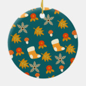 Gepersonaliseerde herfst keramisch ornament (Achterkant)