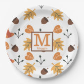 Gepersonaliseerde Herfst papier Borden Papieren Bordje (Voorkant)