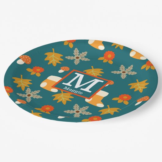 Gepersonaliseerde Herfst papier Borden Papieren Bordje (Gekanteld)