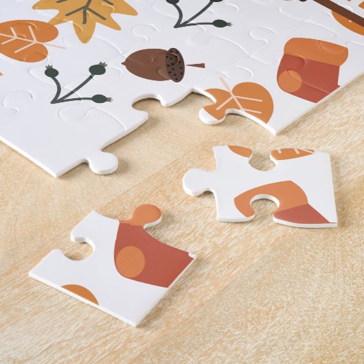Gepersonaliseerde herfst puzzel legpuzzel (Zijkant)