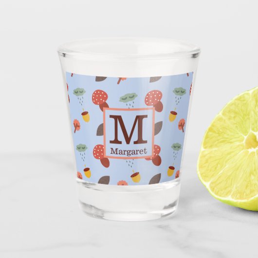 Gepersonaliseerde Herfst Shot Glass Glas (Voorkant)