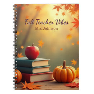 Gepersonaliseerde Herfst Teacher Vibes Notitieboek
