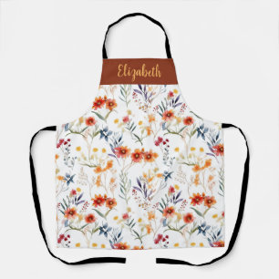 Gepersonaliseerde Herfst Waterverf tuin all-over p Schort