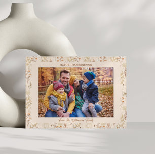 Gepersonaliseerde Herfst Wildflowers Thanksgiving Kaart