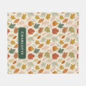 Gepersonaliseerde herfstbladeren - Cosy Autumn Cus Fleece Deken (Voorkant (Horizontaal))