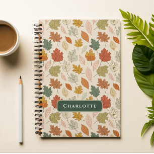 Gepersonaliseerde herfstbladeren - Cosy Autumn Cus Notitieboek