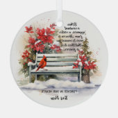 Gepersonaliseerde herinnering glas ornament (Achterkant)