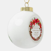 Gepersonaliseerde herinneringscadeaus | Bij het af Keramische Bal Ornament (Links)