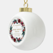 Gepersonaliseerde herinneringscadeaus | In het geh Keramische Bal Ornament (Rechts)