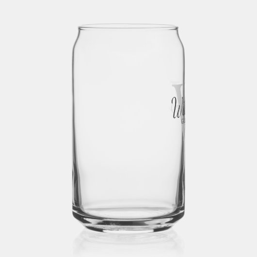 Gepersonaliseerde het Monogram van het Manuscript Blikvorm Glas (Rechts)