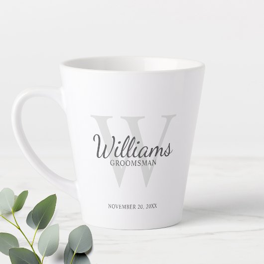 Gepersonaliseerde het Monogram van het Manuscript  Latte Mok