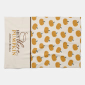 Gepersonaliseerde Hey There Pumpkin Schort Theedoek (Horizontaal)
