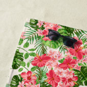 Gepersonaliseerde Hibiscus Bloem Monogram Strandla Strandlaken (In situ)