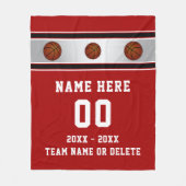 Gepersonaliseerde high-night Basketball Gift Ideeë Fleece Deken (Voorkant)