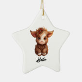 Gepersonaliseerde Highland Koe ornament (Rechts)
