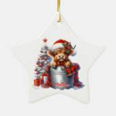 Gepersonaliseerde Highland Koe ornament (Achterkant)