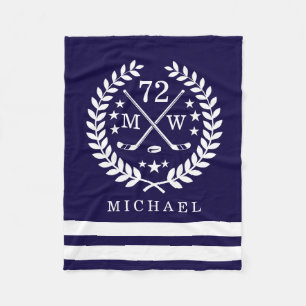 Gepersonaliseerde Hockey Player All Star Midnight Fleece Deken