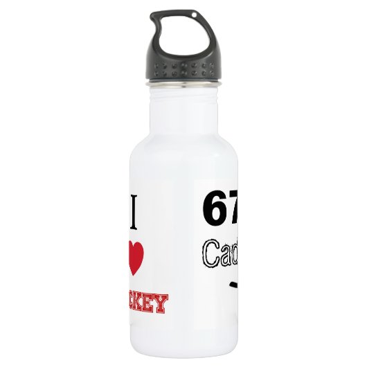 Gepersonaliseerde Hockey Water Fles (Achterkant)