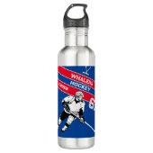 Gepersonaliseerde Hockey Water Fles (Voorkant)