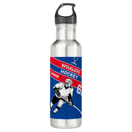 Gepersonaliseerde Hockey Water Fles (Voorkant)