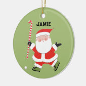 gepersonaliseerde hockeykeepaardje keramisch ornament (Links)