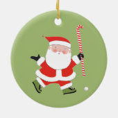 gepersonaliseerde hockeykeepaardje keramisch ornament (Achterkant)