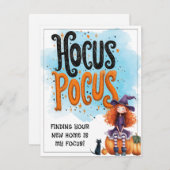 Gepersonaliseerde Hocus Pocus Makelaardij Hallowee Feestdagenkaart (Voorkant / Achterkant)