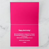 Gepersonaliseerde Hoefijzer bruiloft Jubileum Kaart (Binnen)