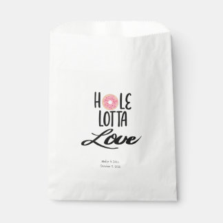 Gepersonaliseerde "Hole Lotta Love" Donut Favor Ta Bedankzakje