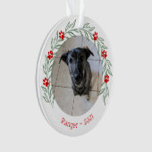Gepersonaliseerde Holly Elegant Pet Photo Ornament (voorkant)