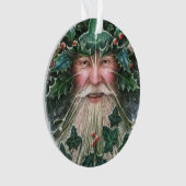 Gepersonaliseerde Holly King/Yuletide Ornament (voorkant)
