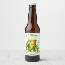 Gepersonaliseerde Home Brew St Patrick’s Day gebot Bier Etiket