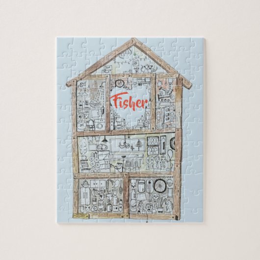 Gepersonaliseerde Home Heart puzzle Legpuzzel (Verticaal)