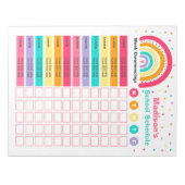 Gepersonaliseerde Homeschool Schedule Rainbow Scho Notitieblok (Voorkant)