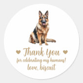Gepersonaliseerde Hond bruiloft gunst Stickers (Voorkant)