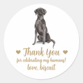 Gepersonaliseerde Hond bruiloft gunst Stickers (Voorkant)