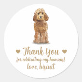 Gepersonaliseerde Hond bruiloft gunst Stickers (Voorkant)