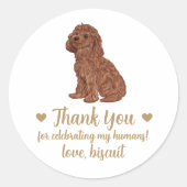 Gepersonaliseerde Hond bruiloft gunst Stickers (Voorkant)
