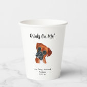 Gepersonaliseerde Hond bruiloft Papieren Bekers (Voorkant)