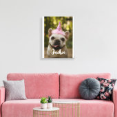 Gepersonaliseerde hond canvas afdruk (Insitu (Woonkamer))