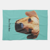 Gepersonaliseerde hond foto print theedoek (Horizontaal)