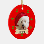 Gepersonaliseerde Hond Kerst Ornament - 1 kant (Rechts)