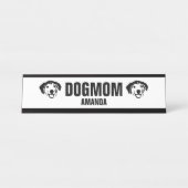 Gepersonaliseerde Hond Mam Custom Bureau Naambordje (Voorkant)