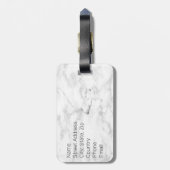 Gepersonaliseerde Hond Mama Roos Gold Paw Prints H Bagagelabel (Achterkant verticaal)